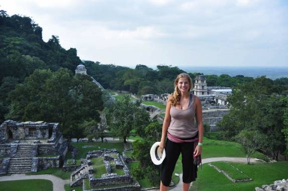 Visão geral das ruínas mayas de Palenque, em Chiapas, no sul do México